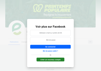 Pop-up sur Facebook
