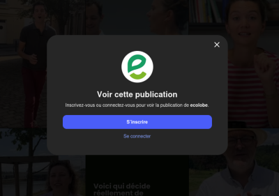 Pop-up sur Instagram